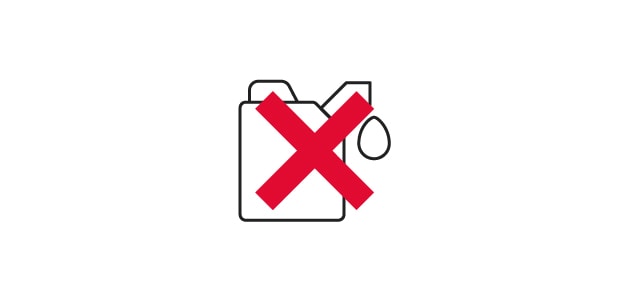 do not use flammable liquid